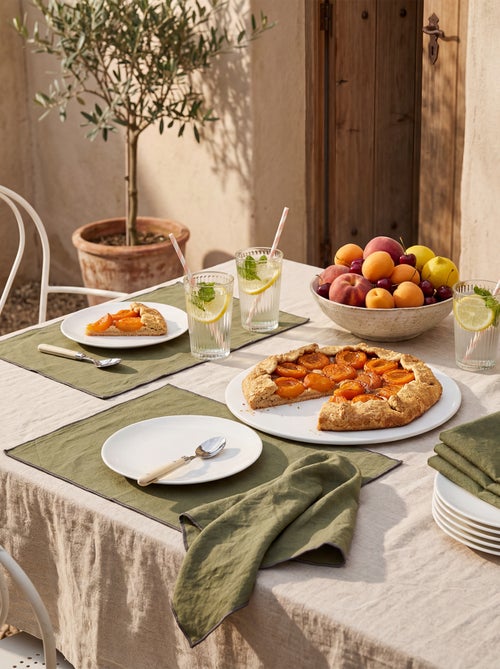 Set van 2 effen 2-in-1 placemats/servetten (32x40 cm) - Kiabi Home - Kiabi