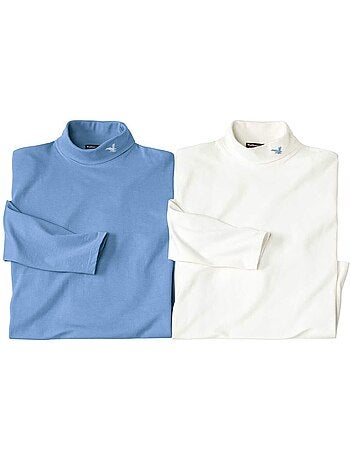 Set van 2 effen coltruien - atlas for men