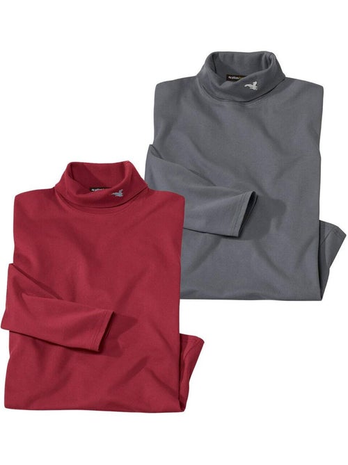 Set van 2 effen coltruien - atlas for men - Kiabi