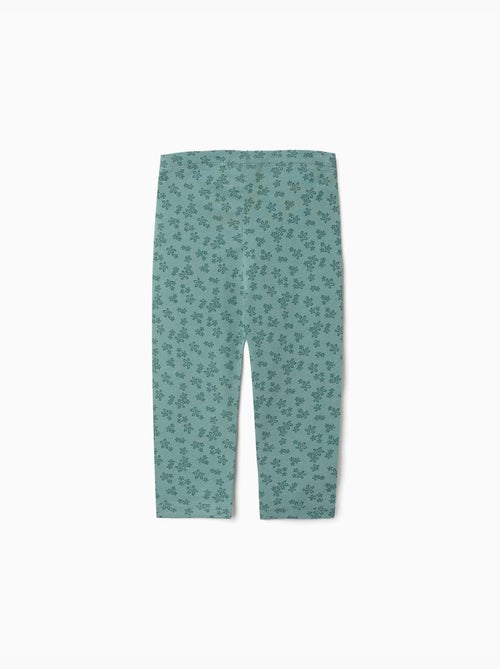 Set van 2 effen en bedrukte leggings - Kiabi
