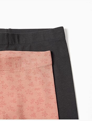 Pack van 2 effen en bedrukte leggings