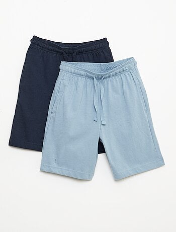 Set van 2 effen katoenen jersey shorts