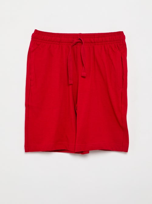 Set van 2 effen katoenen jersey shorts - Kiabi