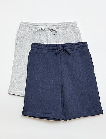 Set van 2 effen katoenen shorts