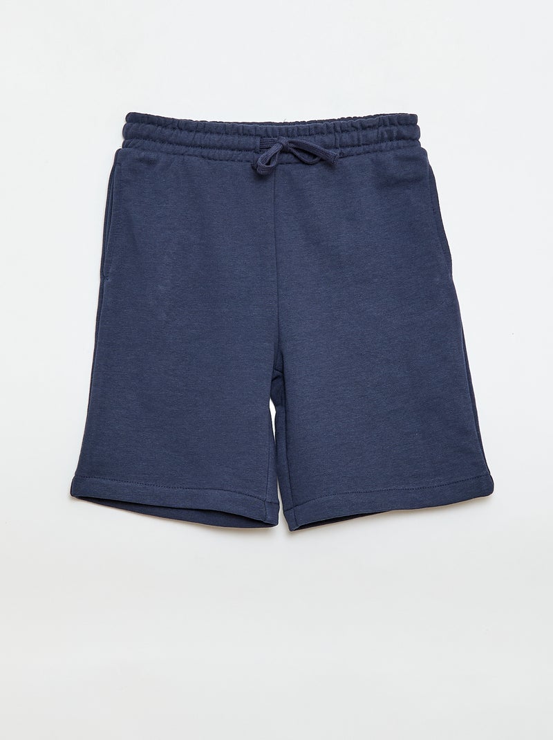 Set van 2 effen katoenen shorts Blauw - Kiabi