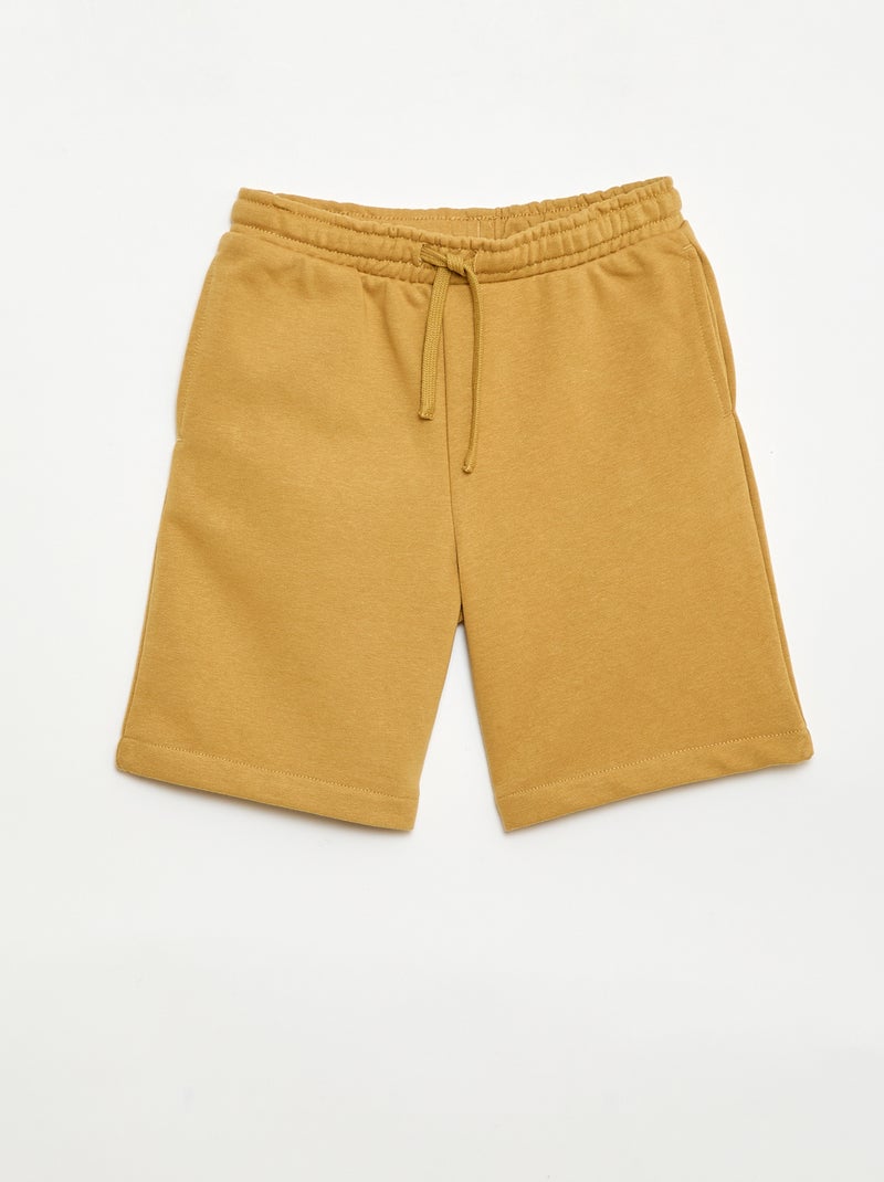 Set van 2 effen katoenen shorts Geel - Kiabi