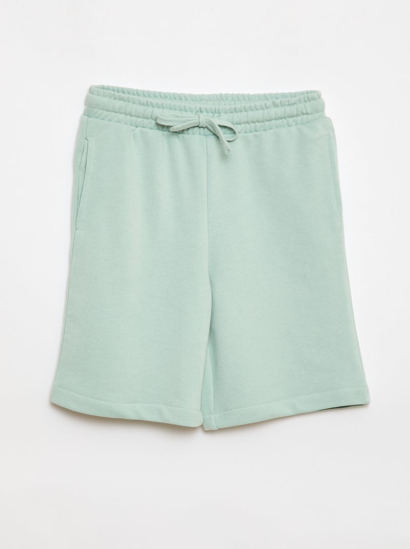 Set van 2 effen katoenen shorts Groen - Kiabi