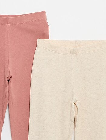 Set van 2 effen leggings met flarevorm