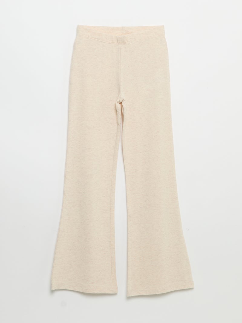 Set van 2 effen leggings met flarevorm Rose - Kiabi