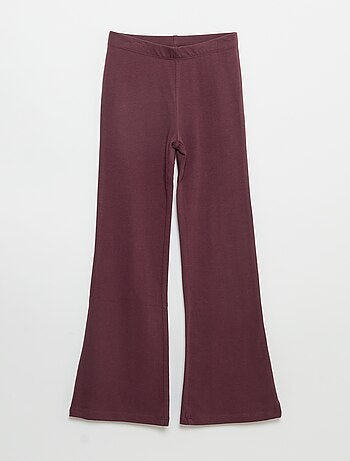 Set van 2 effen leggings met flarevorm