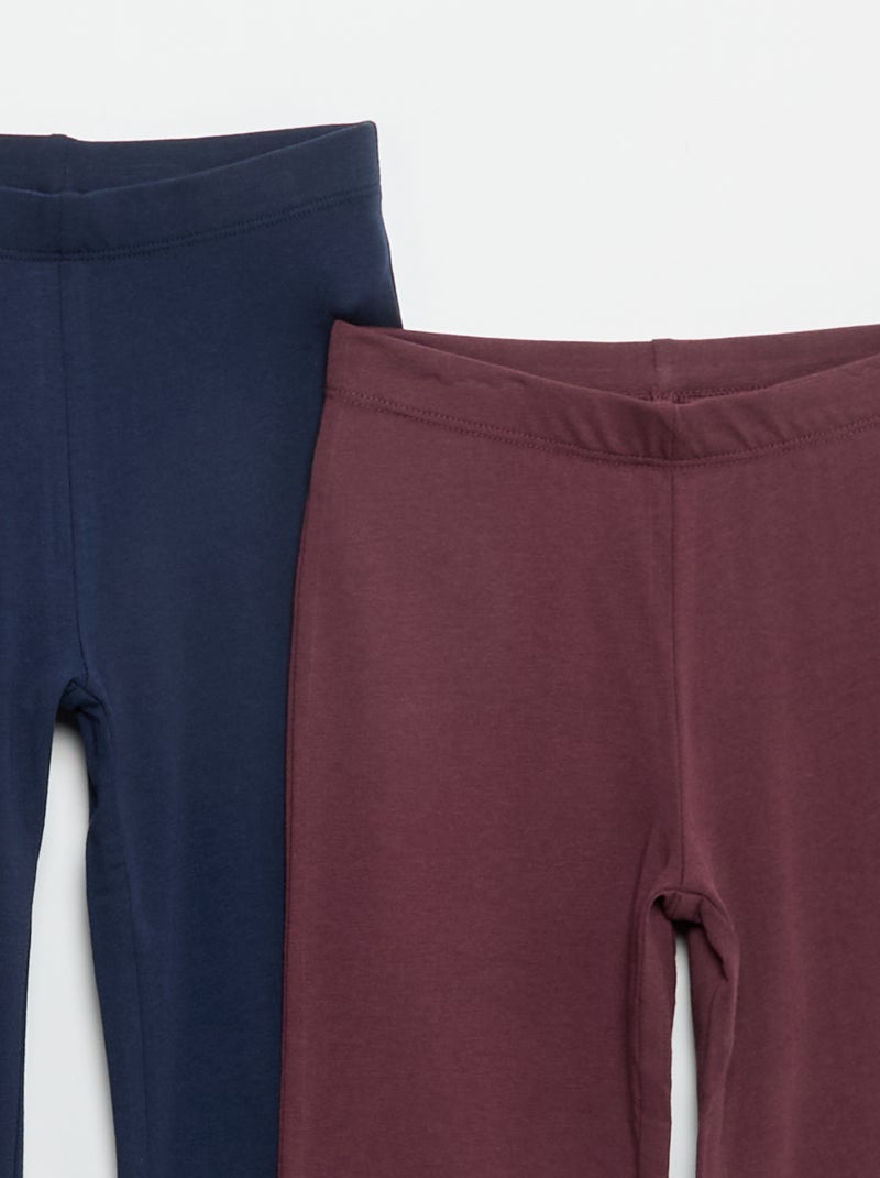 Set van 2 effen leggings met flarevorm Zwart - Kiabi