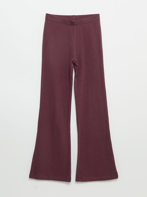 Set van 2 effen leggings met flarevorm - Kiabi