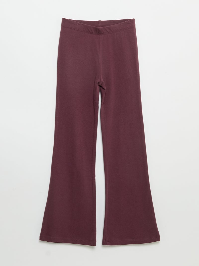 Set van 2 effen leggings met flarevorm Zwart - Kiabi