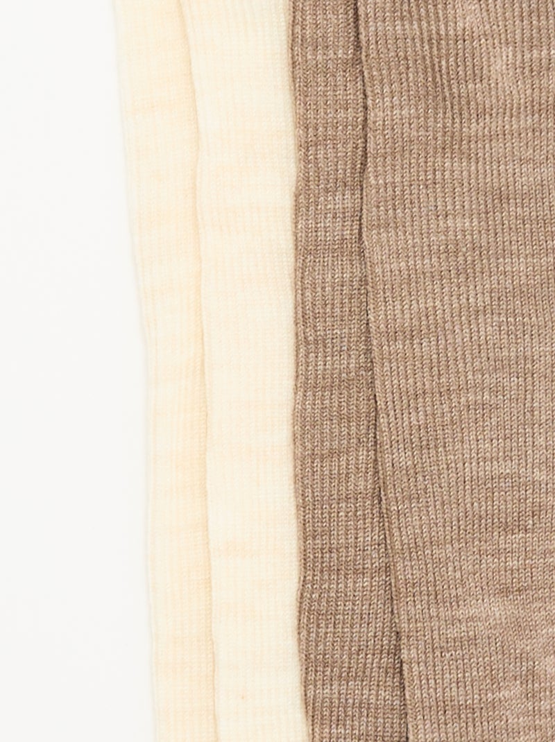 Set van 2 effen panty's Biege - Kiabi