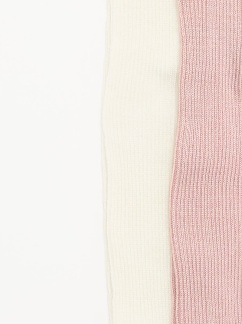Set van 2 effen panty's Roze - Kiabi