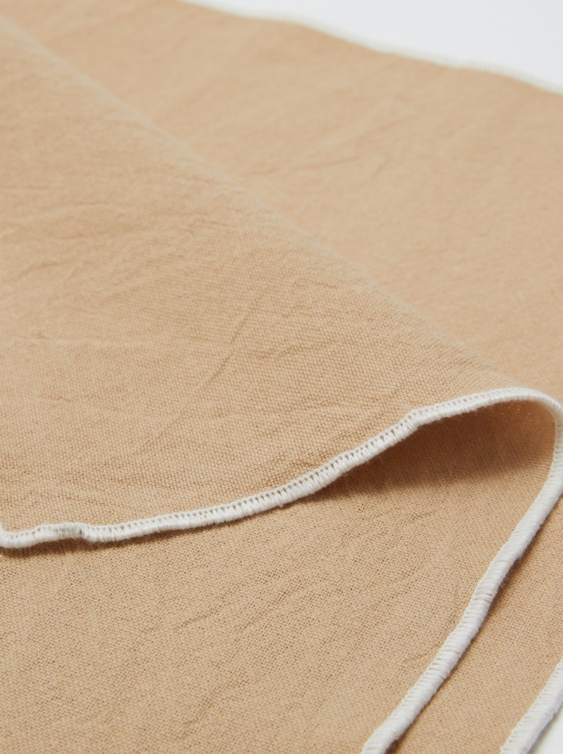 Set van 2 effen placemats/servetten 2 in 1 (32x40 cm) - Kiabi Home BIEGE - Kiabi