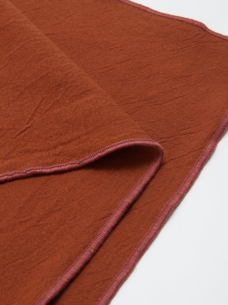 Set van 2 effen placemats/servetten 2 in 1 (32x40 cm) - Kiabi Home BRUIN - Kiabi