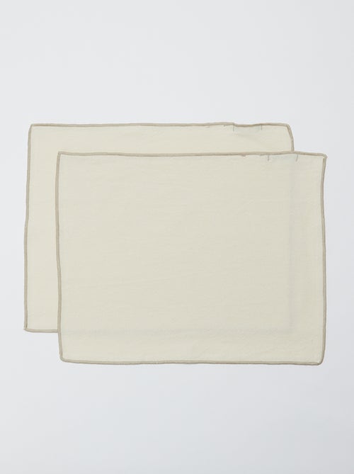 Set van 2 effen placemats/servetten 2 in 1 (32x40 cm) - Kiabi Home - Kiabi
