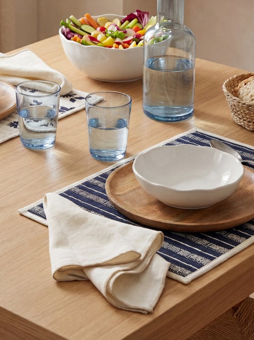 Set van 2 effen placemats/servetten 2 in 1 (32x40 cm) - Kiabi Home - Kiabi