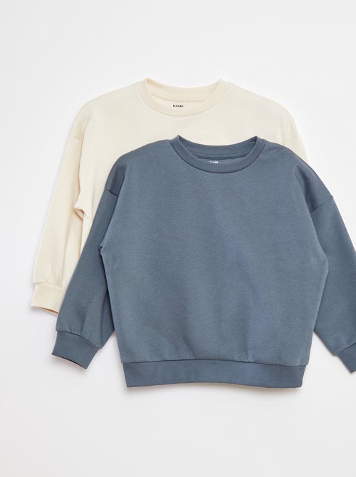 Set van 2 effen sweaters van fleece - Kiabi