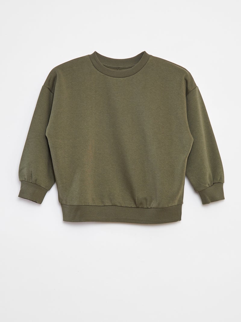 Set van 2 effen sweaters van fleece Kaki - Kiabi