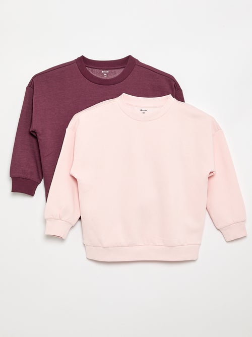Set van 2 effen sweats - Kiabi Set van 2 effen sweats - Kiabi