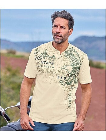 Set van 2 effen T-shirts met Henley kraag - ATLAS FOR MEN