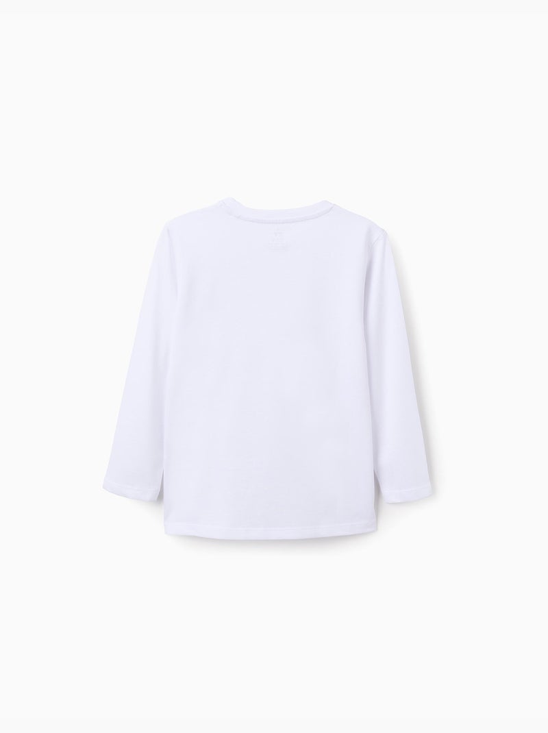 Set van 2 effen t-shirts met lange mouwen Wit - Kiabi