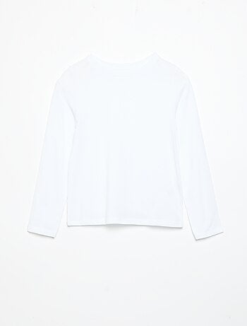 Set van 2 effen T-shirts met lange mouwen