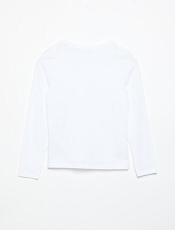 Set van 2 effen T-shirts met lange mouwen