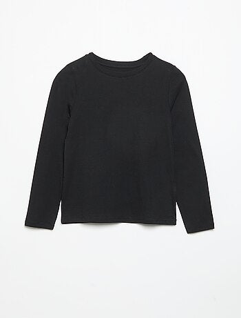 Set van 2 effen T-shirts met lange mouwen