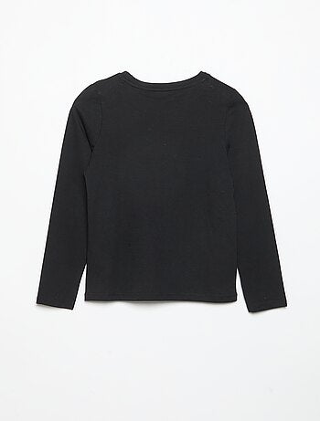 Set van 2 effen T-shirts met lange mouwen