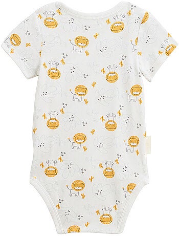 Set van 2 elio babyrompertjes met korte mouwen en een opening aan de voorkant