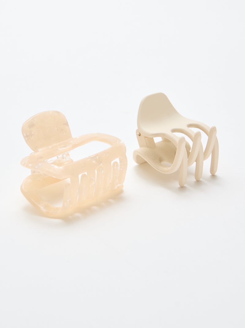 Set van 2 fantasie krabklemmen Biege - Kiabi