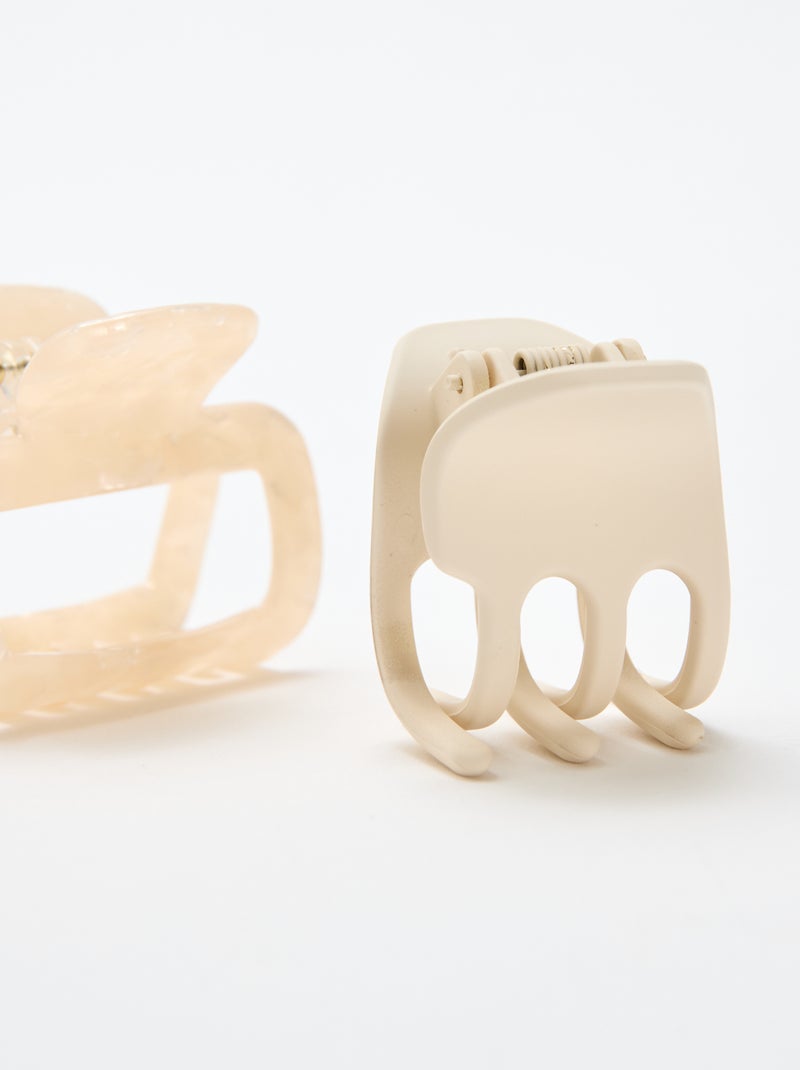 Set van 2 fantasie krabklemmen Biege - Kiabi