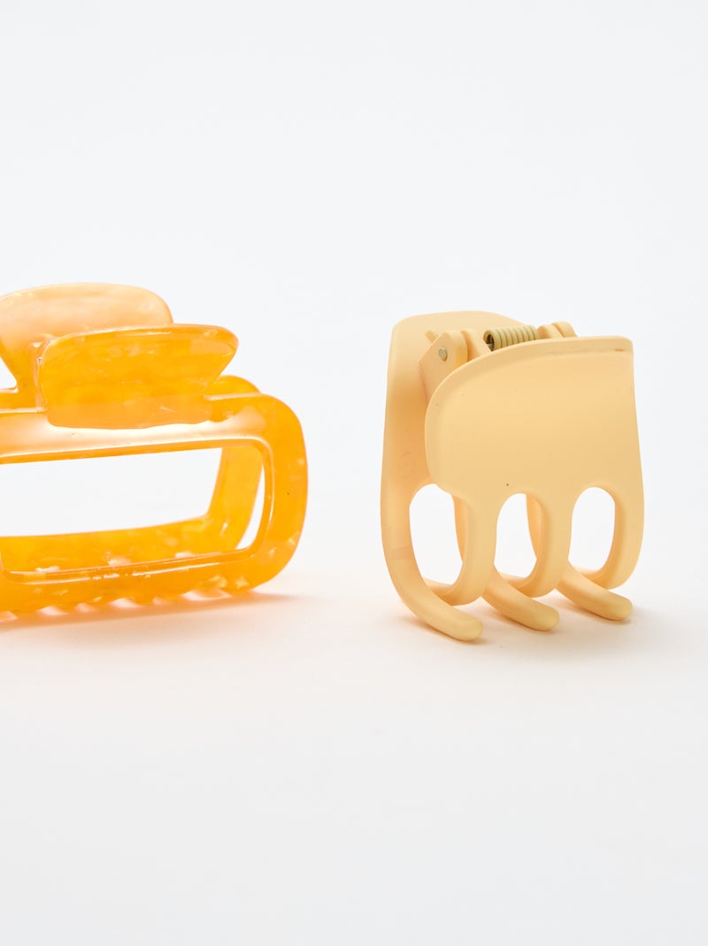 Set van 2 fantasie krabklemmen Oranje - Kiabi