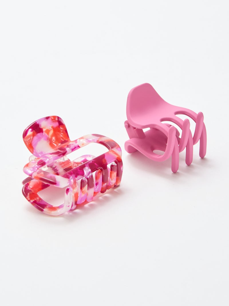 Set van 2 fantasie krabklemmen Rose - Kiabi