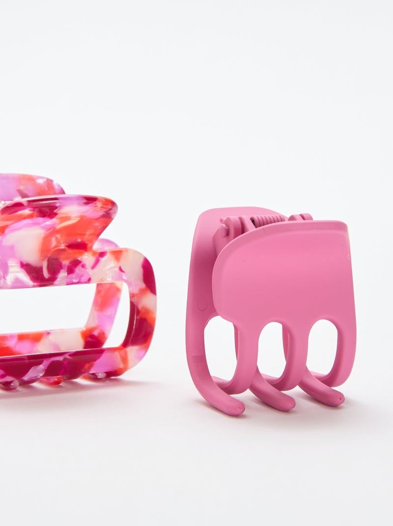 Set van 2 fantasie krabklemmen Rose - Kiabi