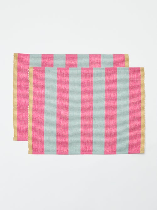 Set van 2 fantasie placemats 32 x 45 cm - Kiabi Home - Kiabi Set van 2 fantasie placemats 32 x 45 cm - Kiabi Home - Kiabi