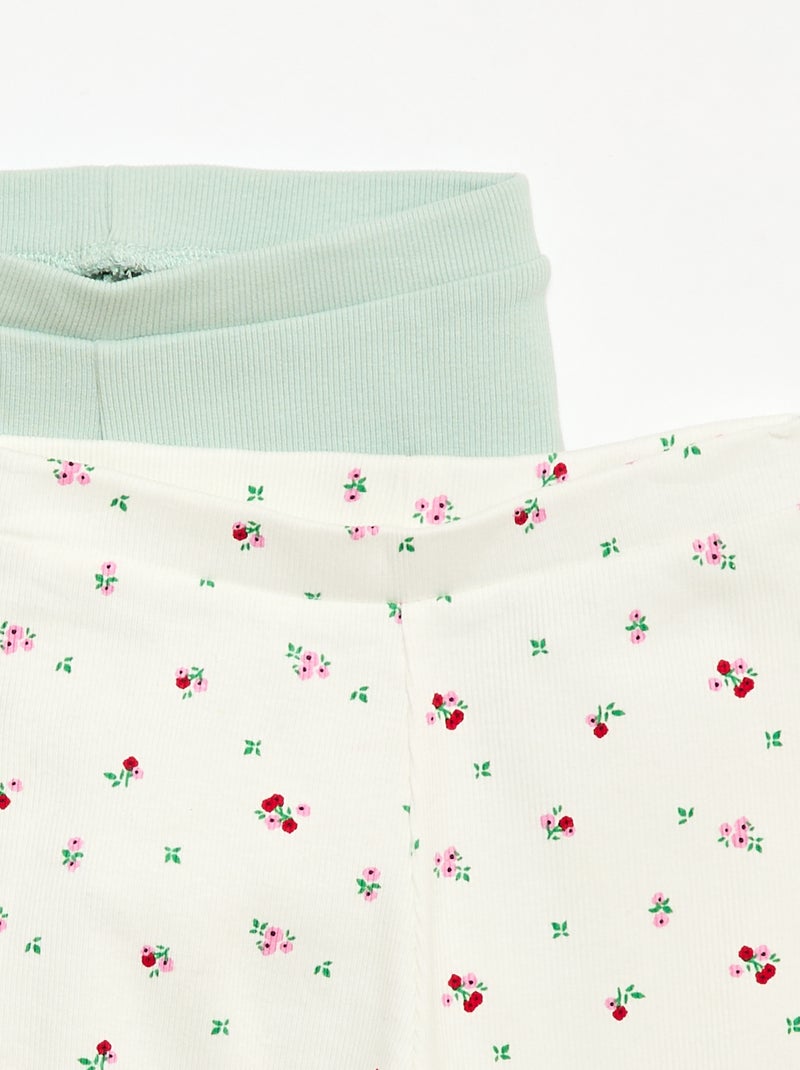 Set van 2 fietsbroekjes Groen - Kiabi