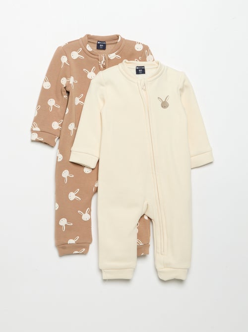 Set van 2 fleece slaappakjes - Kiabi Set van 2 fleece slaappakjes - Kiabi