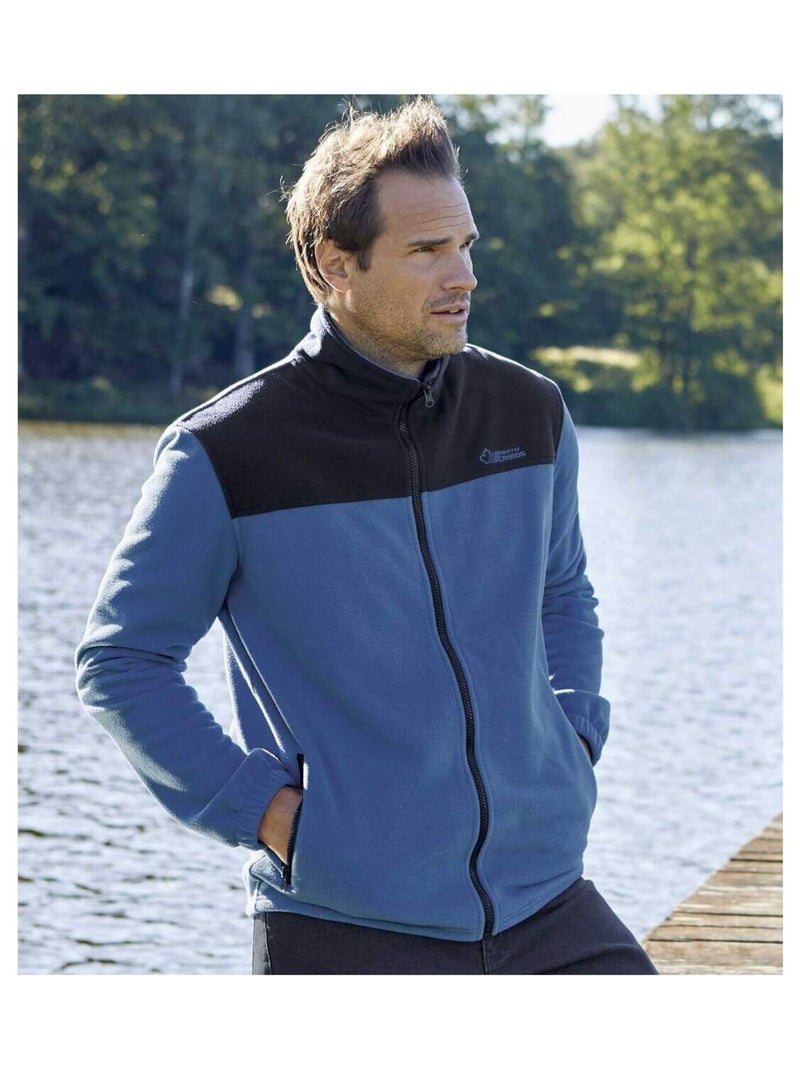 Set van 2 fleecevesten - ATLAS FOR MEN Blauw Zwart - Kiabi