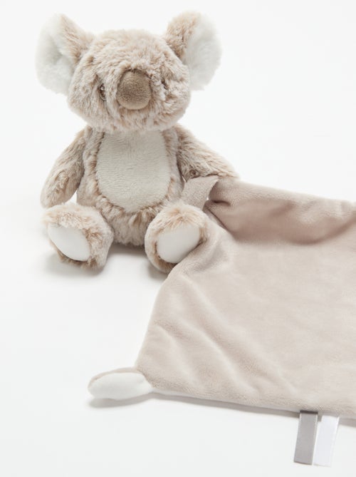 Set van 2 fluwelen knuffeldoekjes - Kiabi
