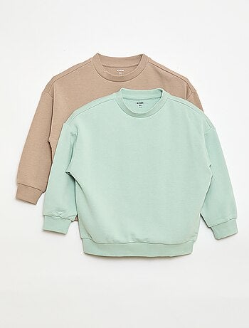 Set van 2 french terry sweaters van katoen