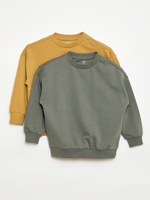 Set van 2 french terry sweaters van katoen - Kiabi
