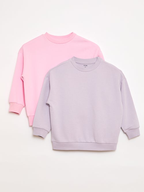 Set van 2 french terry sweaters van katoen - Kiabi