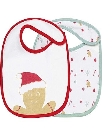 Set van 2 geboorte slabbetjes van kerstmis