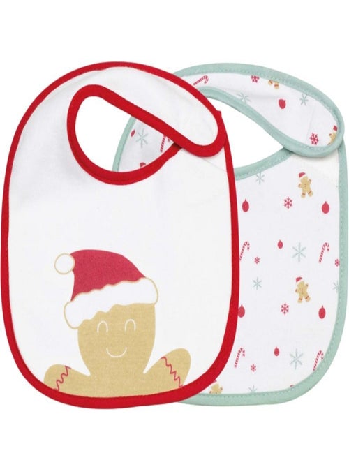 Set van 2 geboorte slabbetjes van kerstmis - Kiabi Set van 2 geboorte slabbetjes van kerstmis - Kiabi