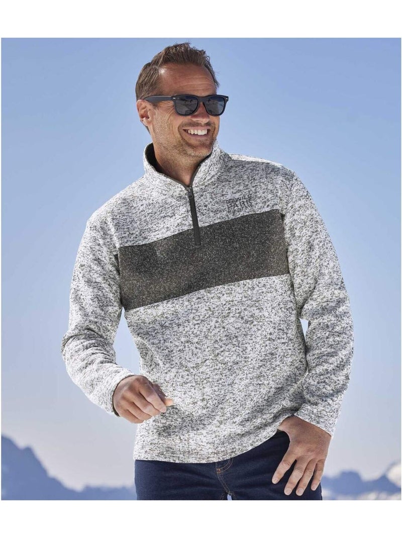Set van 2 gemêleerde sweaters Rockies - ATLAS FOR MEN Kakigrijs - Kiabi