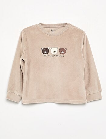 Set van 2 geprinte 2-delige fleece pyjama's